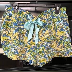 🛍️Jockey - Floral Blue and Yellow Women's Pajama Sleep Shorts - NWOT